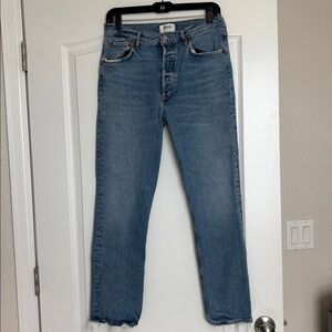 Agolde Riley Long Organic Cotton Straight Leg Jeans